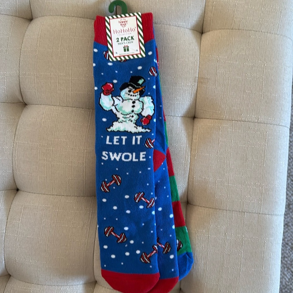 Happy Foot Men’s Two Pack of Socks-Workout Themed